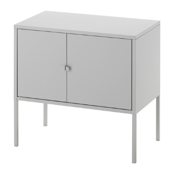 宜家IKEA新品利克胡系列金属灰色矮柜储物柜柜子803.286.78