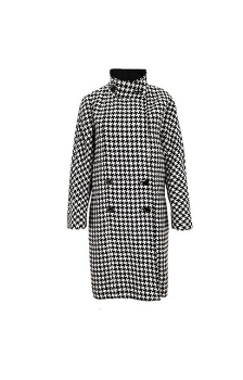 MAX&CO多色混合材质千鸟格设计时尚女士大衣,Coat,20140428,030014,01,42