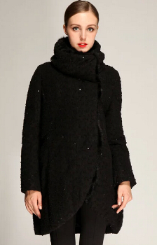 Crcara凯瑞拉女装2014冬装新款时尚奢华OL加厚羽绒服R24PDL0302