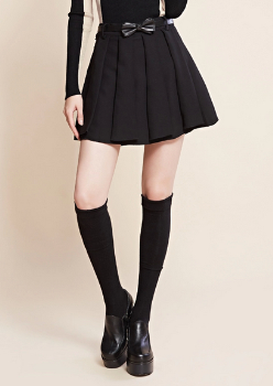 fairy菲妮尔2014秋装新款甜美修身双层安全半身裙褶裥裙533S1090008