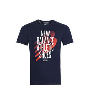 New Balance NB 男子圆领短袖上衣 休闲运动T恤 AMT62646