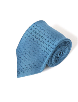 HERMES(爱马仕) 青蓝色H图案领带