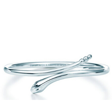 Tiffany & Co.蒂芙尼Peretti蛇形纯银小号手镯10659167