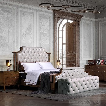 美国海明威寝具|布鲁克林 白蜡木床美式双人床
