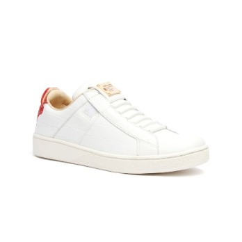 Women's Icon SBI White Red Leather Sneakers