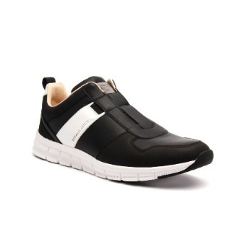 Women's Rider Black Leather Sneakers