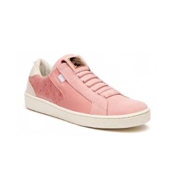 Women's Adelaide Pink Gray Leather Sneakers