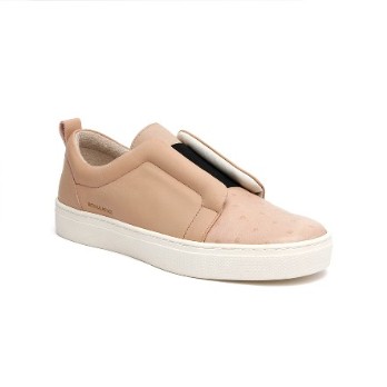Women's Meister Toasted Almond Pink Leather Low Tops