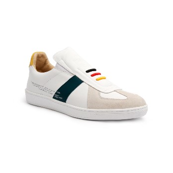 Men's Smooth Multicolored Leather Low Tops