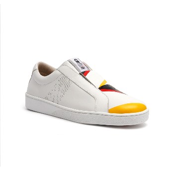 Women's Bishop Bolt White Leather Sneakers