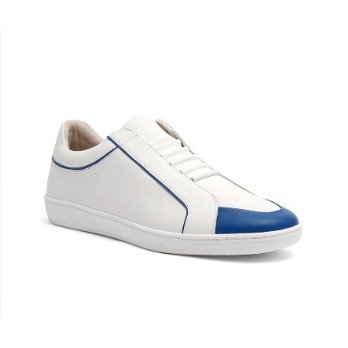 Men's Duke White Blue Leather Sneakers